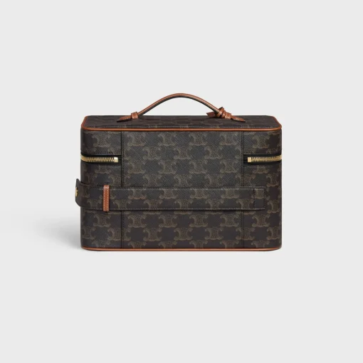 Travel Vanity Case in Triomphe Canvas and Calfskin