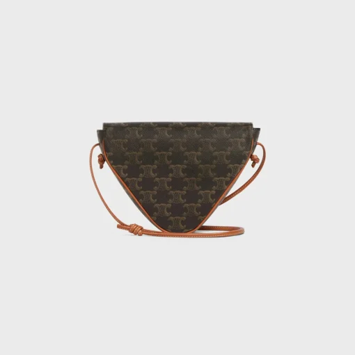 triangle bag in Triomphe Canvas with Celine print