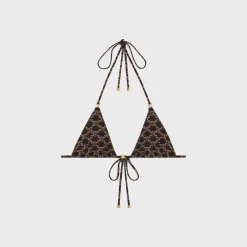 triangle top in monogram matte jersey