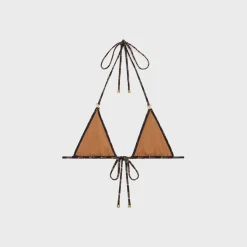 triangle top in monogram matte jersey
