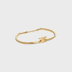 Triomphe Articulated Bracelet in Brass with Gold Finish