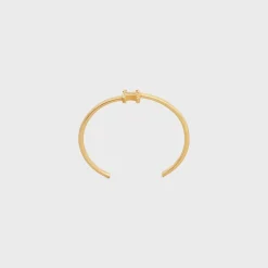 Triomphe Asymmetric Cuff in Brass with Gold Finish