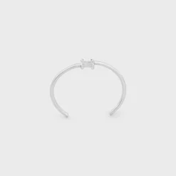 Triomphe Asymmetric Cuff in Brass with Rhodium Finish