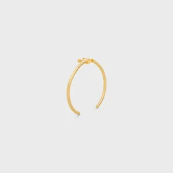 Triomphe Asymmetric Cuff in Brass with Gold Finish
