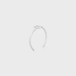Triomphe Asymmetric Cuff in Brass with Rhodium Finish