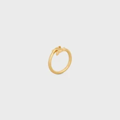 Triomphe Asymmetric Ring in Brass with Gold Finish