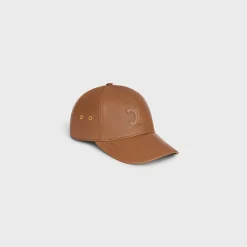 Triomphe baseball cap in lambskin