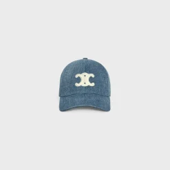 TRIOMPHE BASEBALL CAP IN DENIM UNION WASH