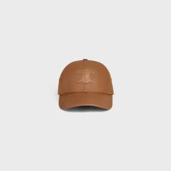 Triomphe baseball cap in lambskin