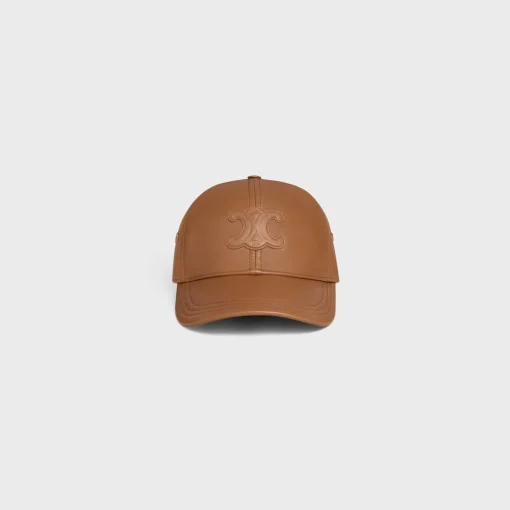 Triomphe baseball cap in lambskin
