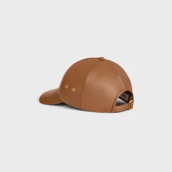 Triomphe baseball cap in lambskin