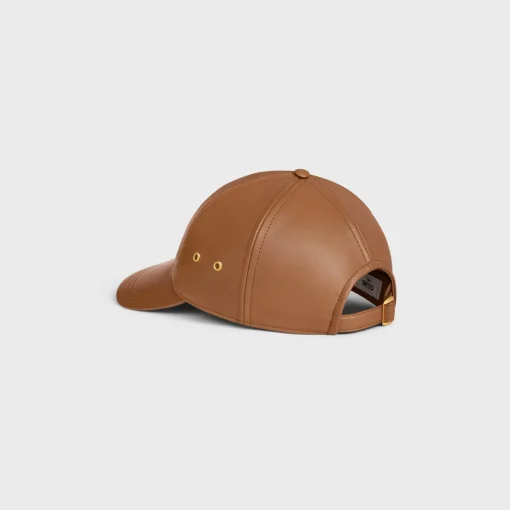 Triomphe baseball cap in lambskin