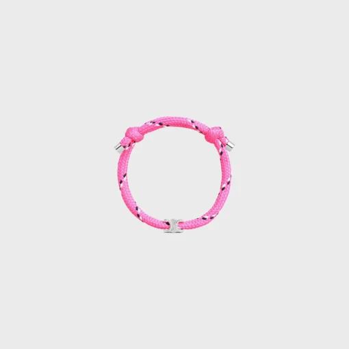 Triomphe Beach Bracelet in Polyester and Brass with Rhodium Finish