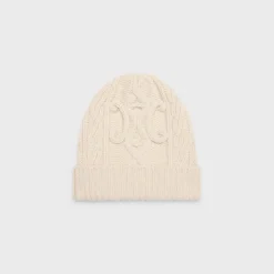 triomphe beanie in aran cashmere and wool