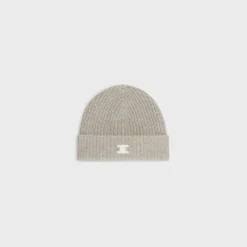Triomphe beanie in heritage cashmere