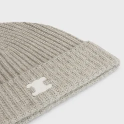 Triomphe beanie in heritage cashmere