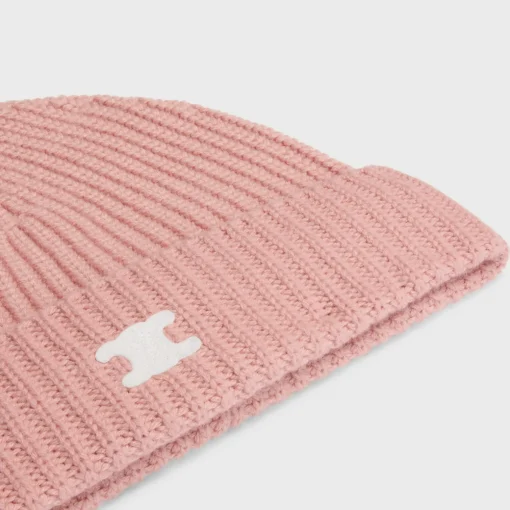 Triomphe beanie in heritage cashmere