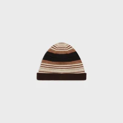 triomphe beanie in striped wool