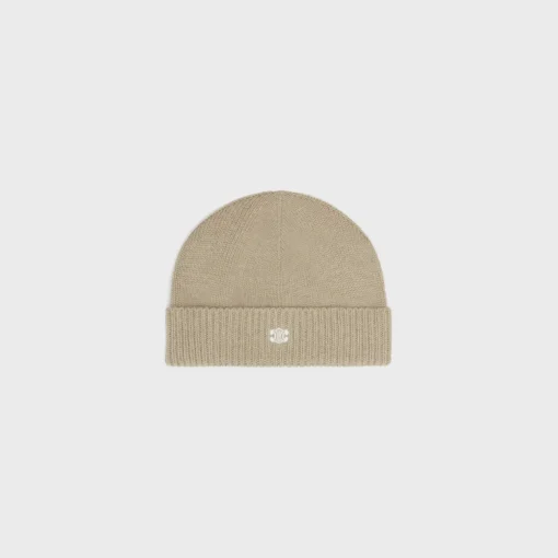 triomphe beanie in wool and cashmere