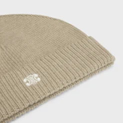 triomphe beanie in wool and cashmere