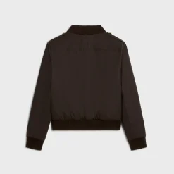 Triomphe blouson jacket in waxed cotton linen