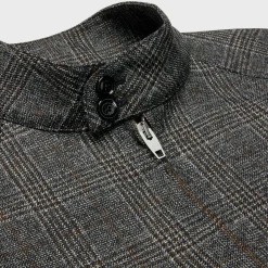 triomphe blouson jacket in prince of wales wool