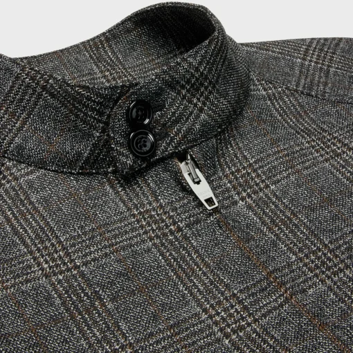triomphe blouson jacket in prince of wales wool