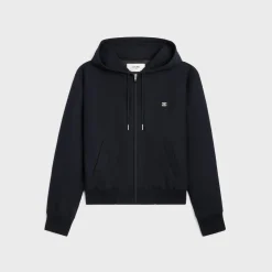 triomphe blouson jacket with hood in cotton twill