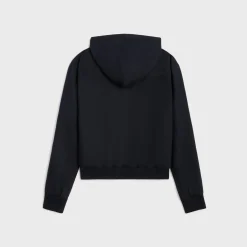 triomphe blouson jacket with hood in cotton twill