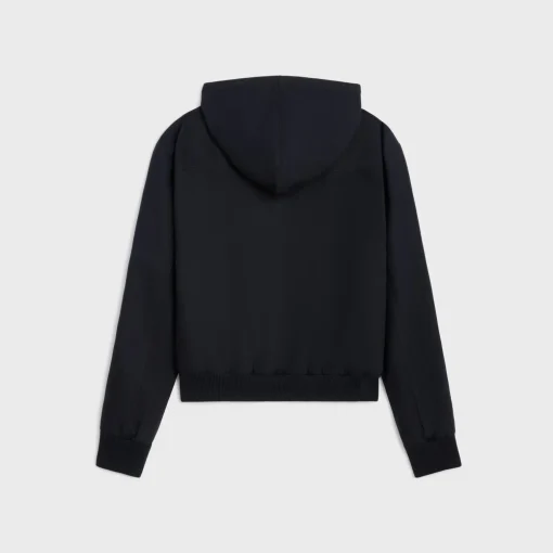 triomphe blouson jacket with hood in cotton twill