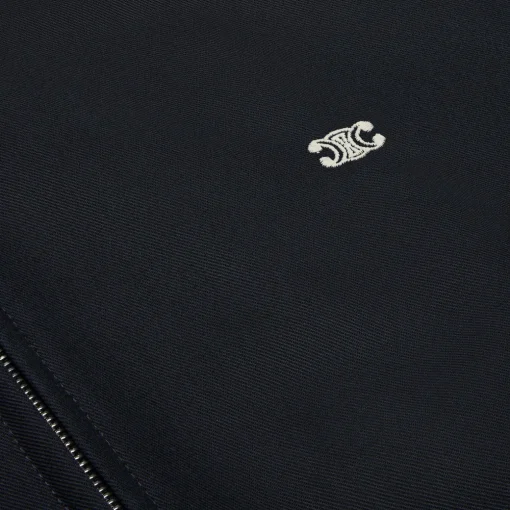 triomphe blouson jacket with hood in cotton twill