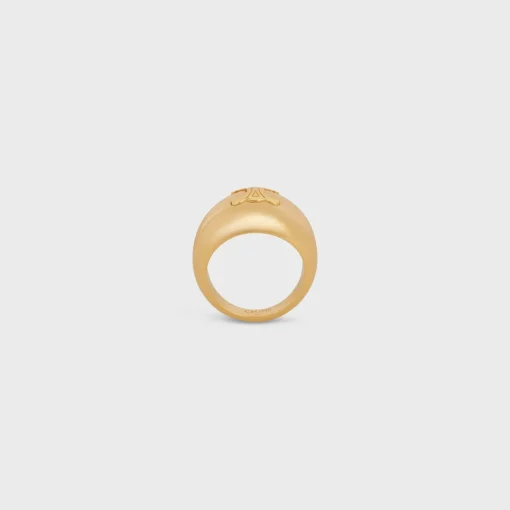Triomphe Bold Ring in Brass with Gold Finish