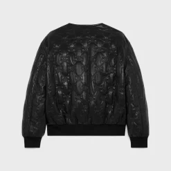 triomphe bomber jacket in soft lambskin