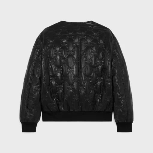 triomphe bomber jacket in soft lambskin