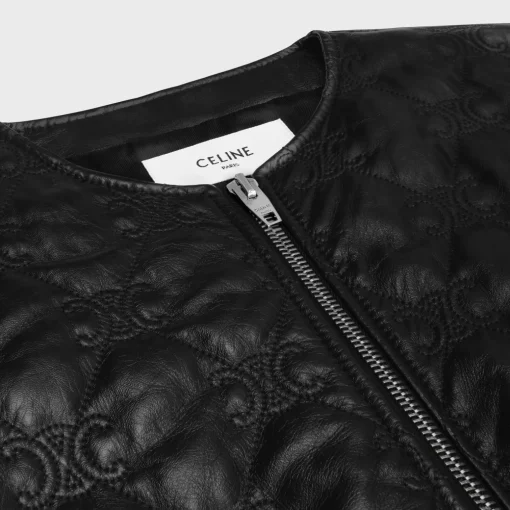 triomphe bomber jacket in soft lambskin