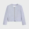 triomphe boutis chelsea jacket in striped cotton