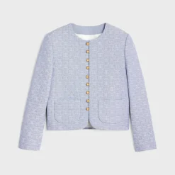 triomphe boutis chelsea jacket in striped cotton
