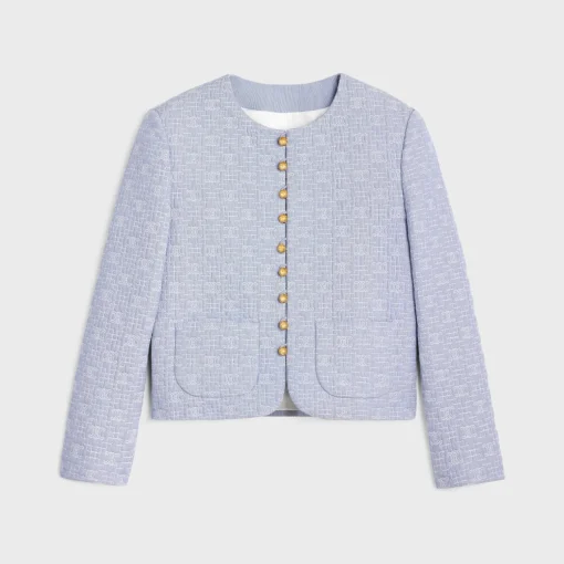 triomphe boutis chelsea jacket in striped cotton