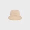 triomphe bucket hat in cotton gabardine