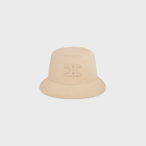 triomphe bucket hat in cotton gabardine