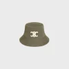 triomphe bucket hat in cotton gabardine