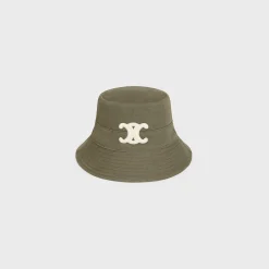 triomphe bucket hat in cotton gabardine