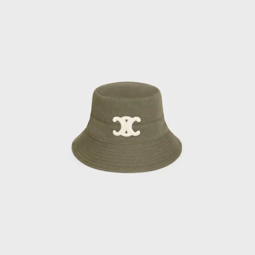 triomphe bucket hat in cotton gabardine