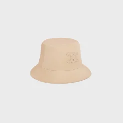 triomphe bucket hat in cotton gabardine