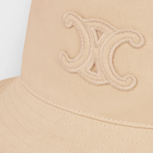 triomphe bucket hat in cotton gabardine