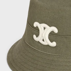 triomphe bucket hat in cotton gabardine