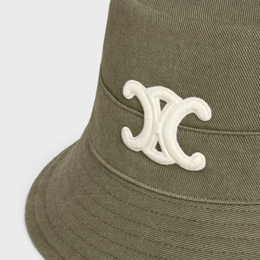 triomphe bucket hat in cotton gabardine