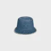 triomphe bucket hat in dark union wash denim