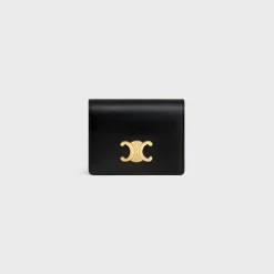 TRIOMPHE BUSINESS CARD HOLDER in SHINY CALFSKIN