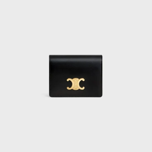 TRIOMPHE BUSINESS CARD HOLDER in SHINY CALFSKIN